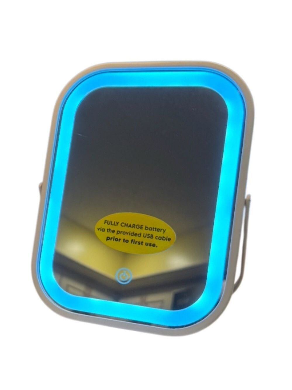 Blue LED Lighted Vanity Mirror USB Charging